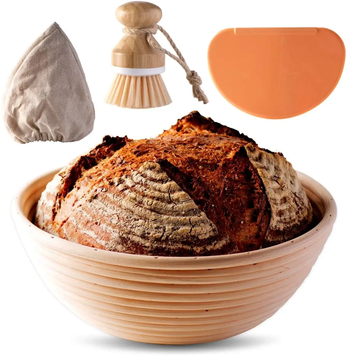 Stocked Natural Rattan Bread Proofing Basket Bread Proofing