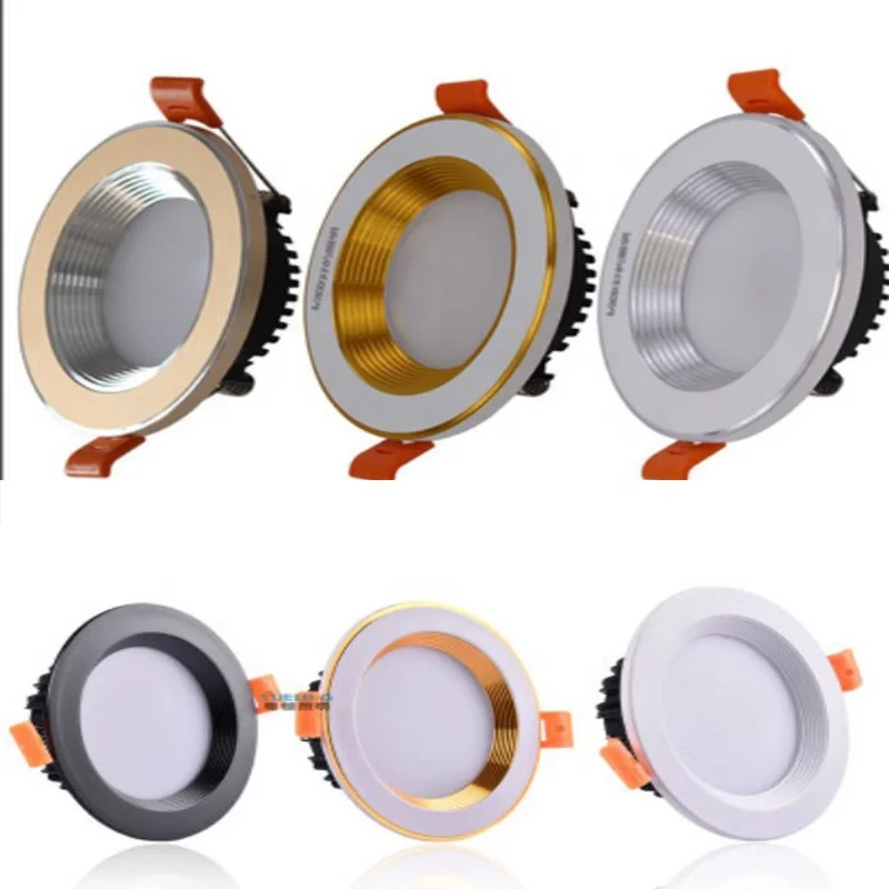 Colorful housing round led ceiling light aluminum down light for bedroom and living room 40w high power recessed downlight