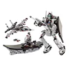 Lele Brother Military Aircraft Transform Robot Carrier Building Blocks With Mini Figures