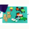 Creative three little bear felt Flannel story Board for kids toy