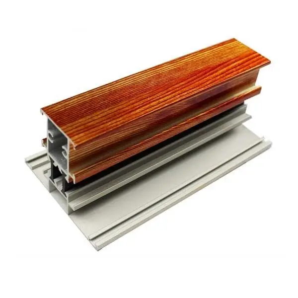 6063 aluminum extrusion wood grain aluminium profiles traditional building materials for construction for South East Asia