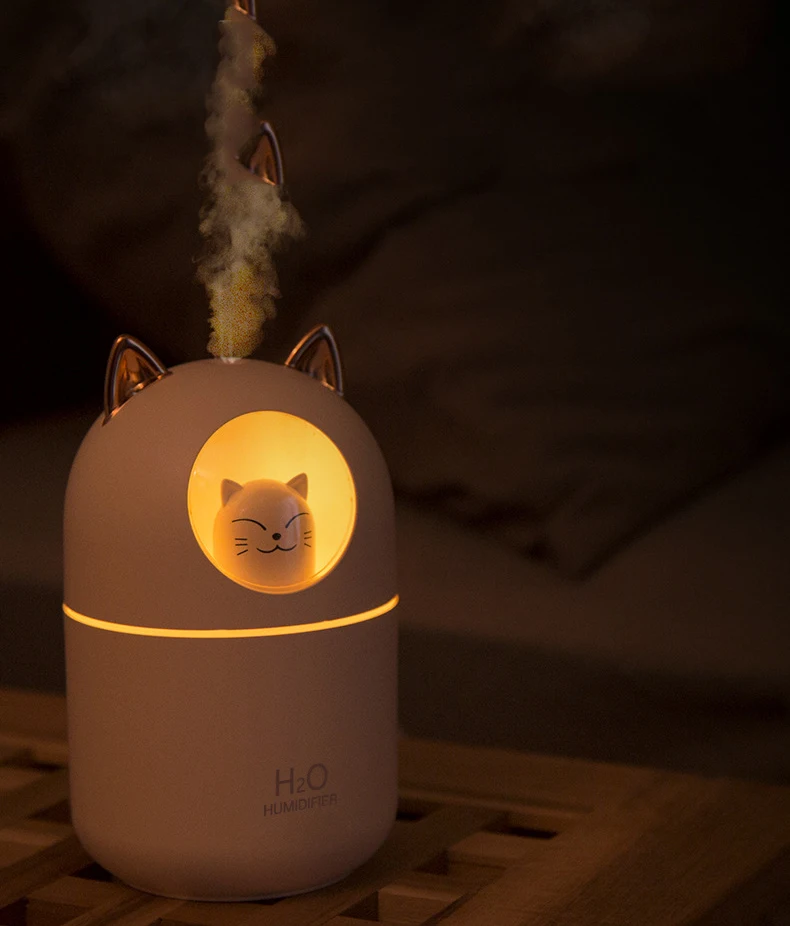 Handheld night light mute car office USB air purifier ultrasonic humidifier diffuser