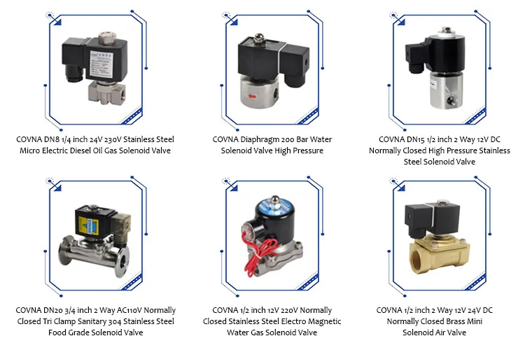 Electric Solenoid Valve Covna 1/2 inch NPT DC 12V Stainless Steel Normally Closed(NC)NBR Air Gas Water Oil Steam Hot Water Valve Electric Solenoid Valve Covna 1/2 inch NPT DC 12V Stainless Steel Normally Closed(NC)NBR Air Gas Water Oil Steam Hot Water Valve