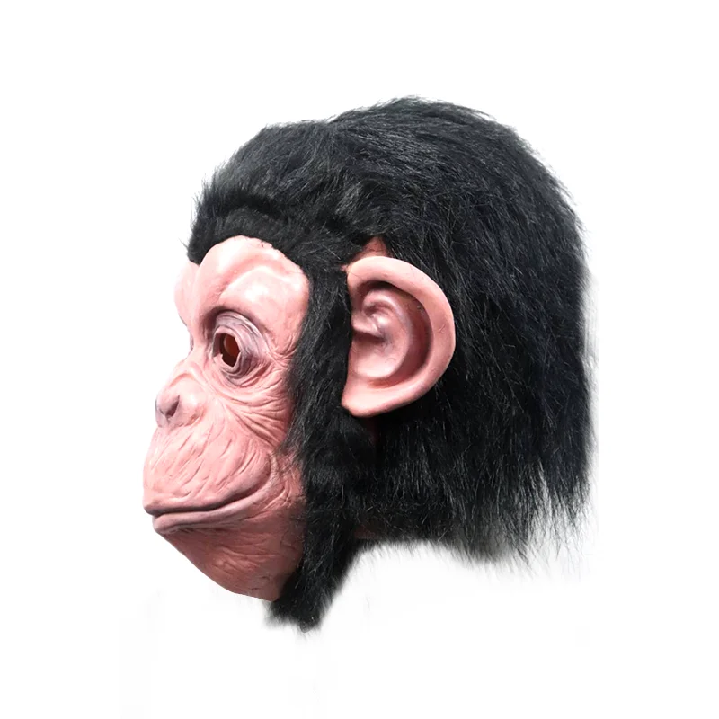 Latex frais généraux Animal Jungle Chimpanzé Gorille paresse Tiger Lemur Dinosaure accessoires masque 