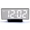 Hotel Home Decorative Digital make-up Mirror Alarm Clock with Dual USB Charging Station