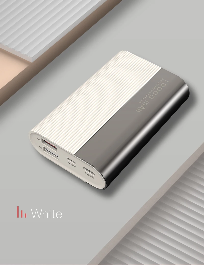 Kuulaa Output Power Bank New Mini Energycell 18W Fast Charge 5V/3A 10000mah for Iphone Samsung Galaxy Etc Portable High Capacity - ANKUX.COM