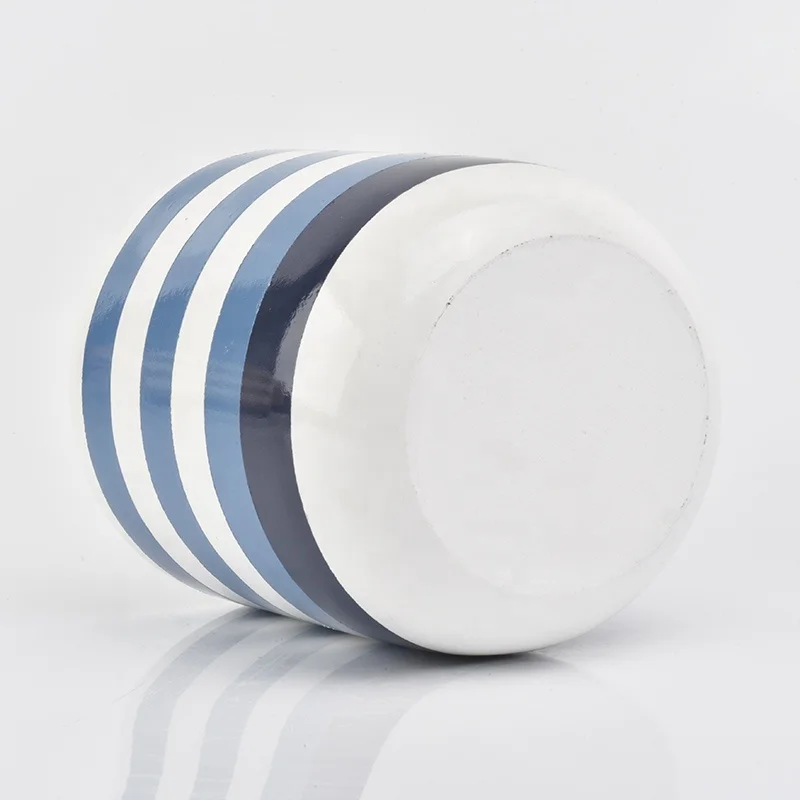 Round customized ceramic candle jar electroplating votive candle holders party decor