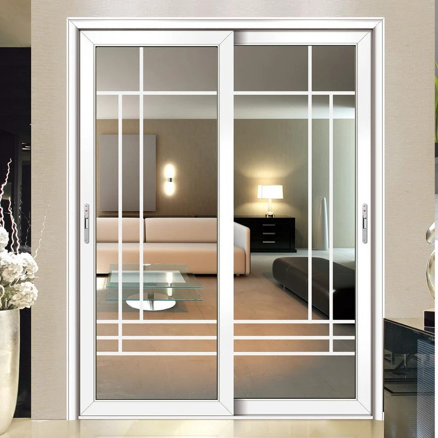 双层玻璃玻璃木纹阳台铝升降机推拉门