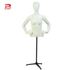 カスタマイズされた卸売ヘルメットグラスファイバーハーフボディ仕立て女性トルソーマネキン塗装手ヘッド