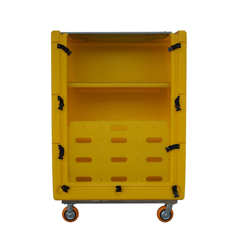 
New arrival plastic laundry trolley with plastic underframe can customized 