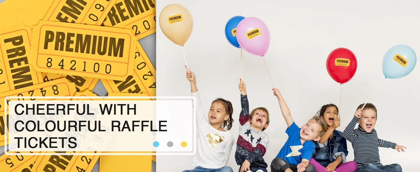 Super Raffle Yellow L LIKED Premium Raffle Tickets Yellow 1 Roll 2000 Perfect Paper Tickets ...