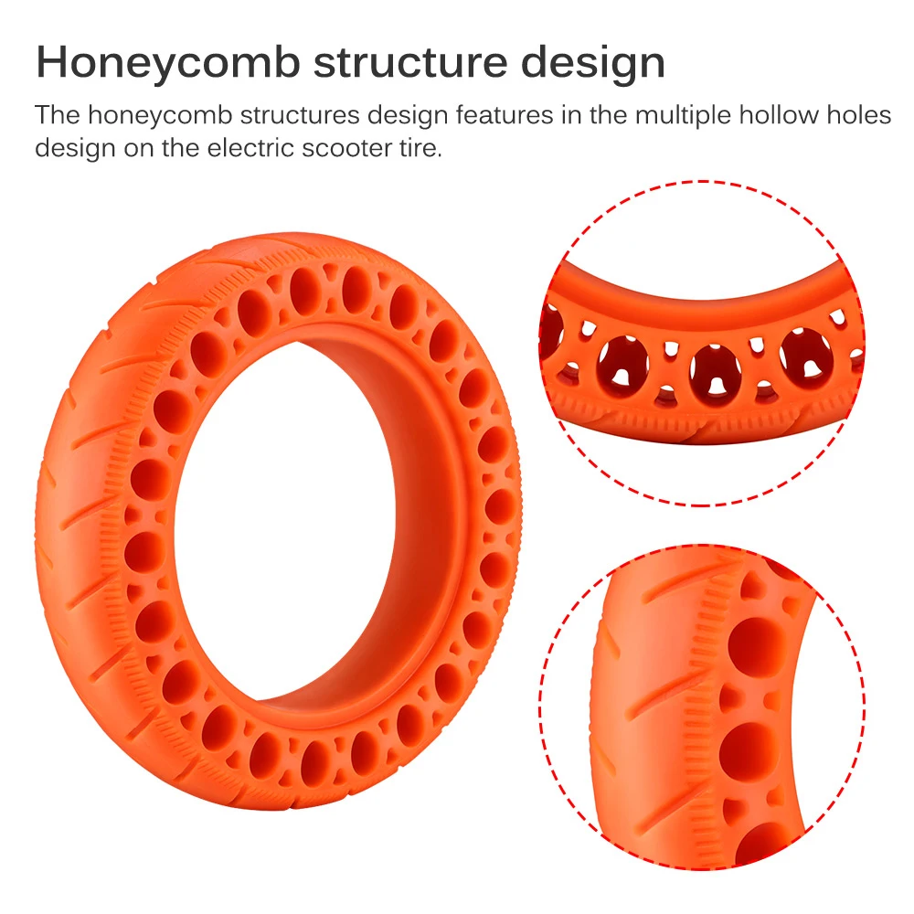 9.5-inch Solid Tyres Honeycomb Shock Absorber Damping Tyre For Xiaomi M365 1S Pro 2 Electric Scooter Durable Rubber Solid Tire details