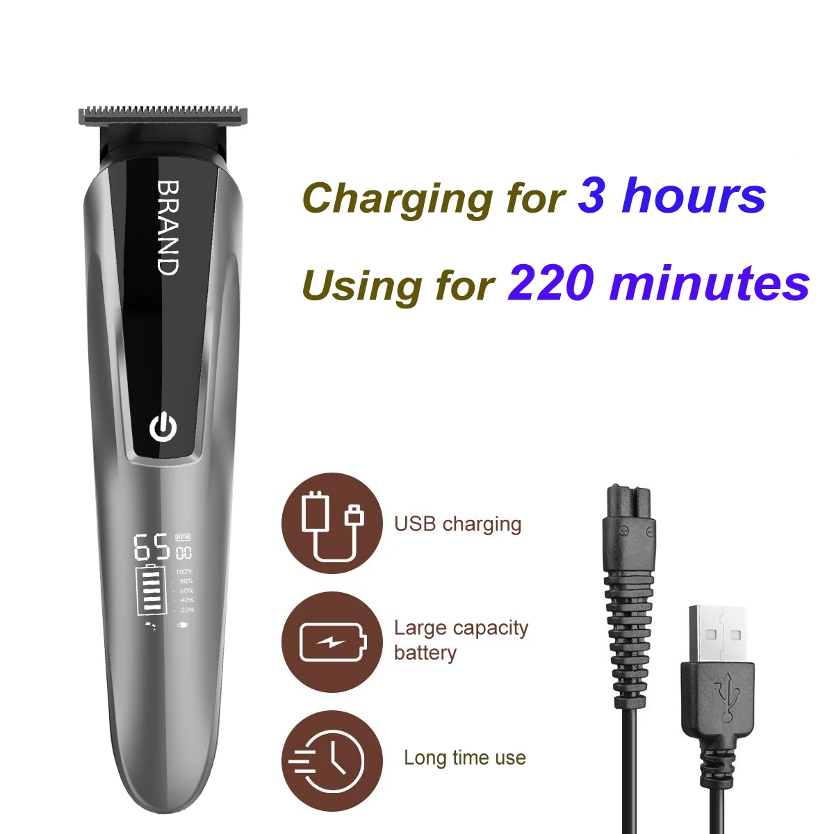 Hair Clippers Cordless All In One Hair Trimmer Professional Haircut Kit