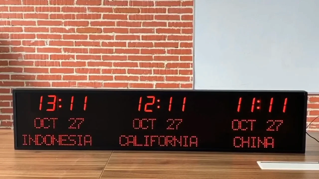 digital time zone clocks