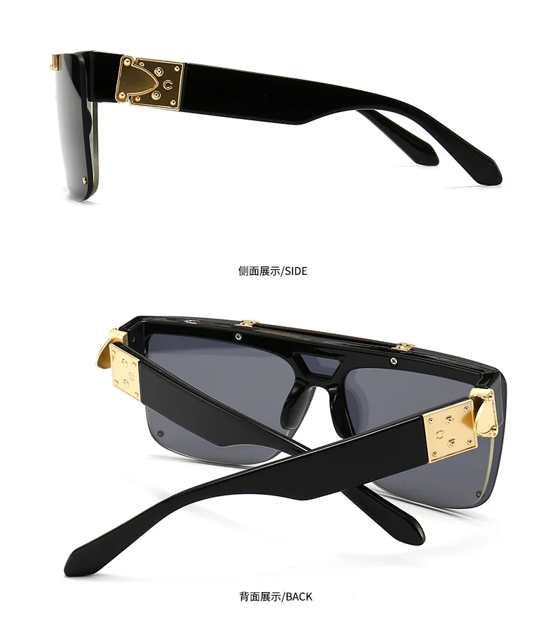 Wholesale 2022 Fashion SteamPunk Show Style Lens Flip Up Sunglasses ins  Cool Unique Brand Design Sun Glasses Oculos De Sol Z1196E From m.