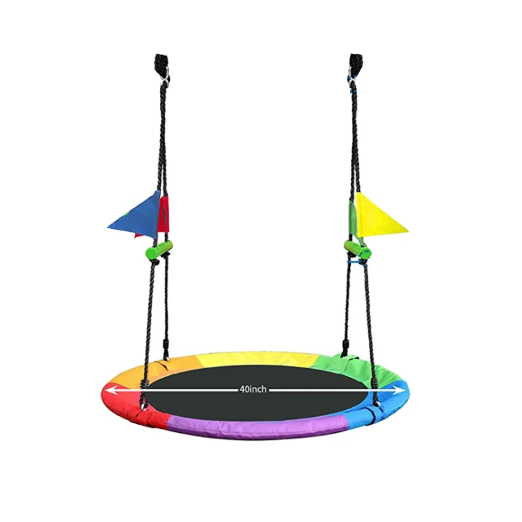 Heyzoo Premium Flying Saucer Tree Swing for Kids - Durable Outdoor