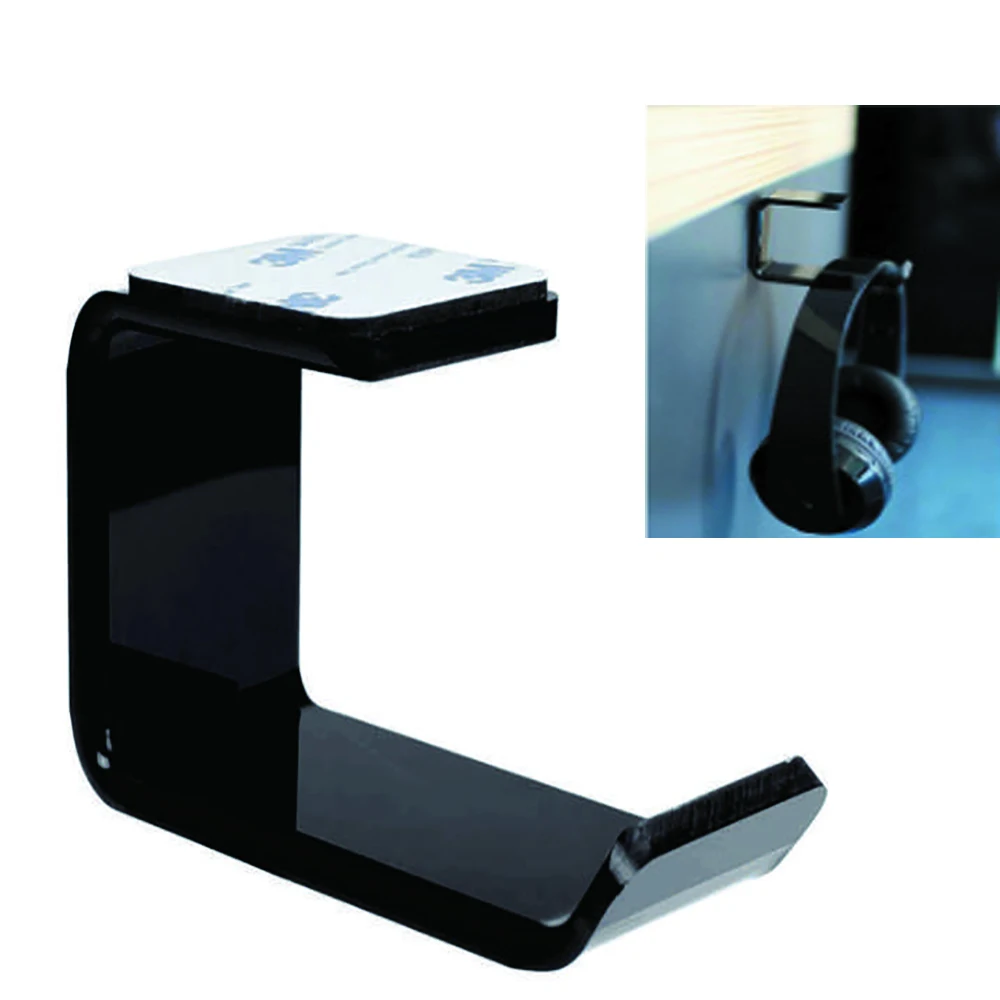 Customized Acrylic Wall Mount Headphone Stand Hanger Holder Hook With