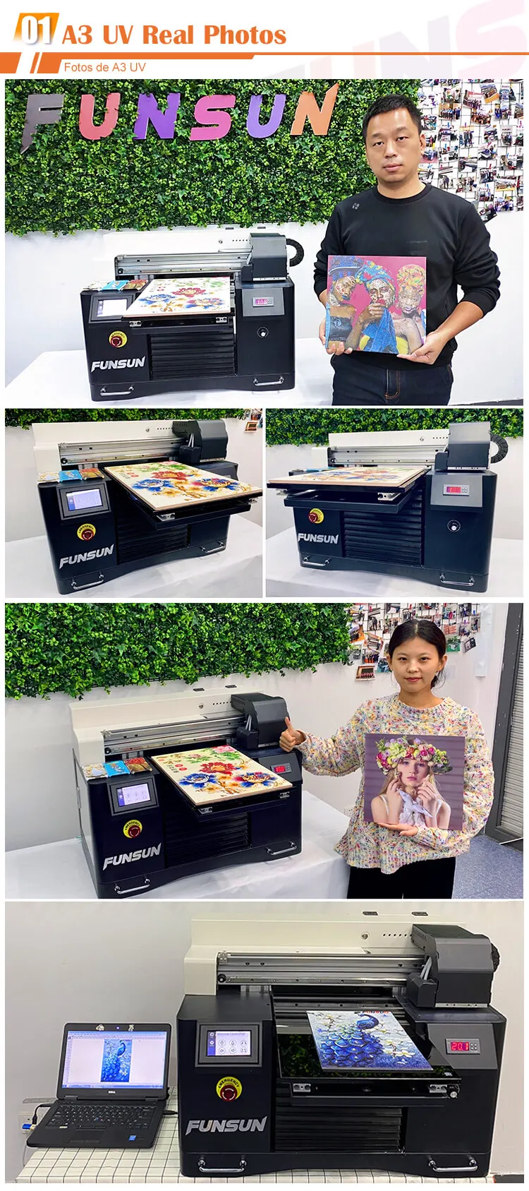 Funsun Digital Printing Machine for A3 UV Machine Printing UV Printer with Factory Price