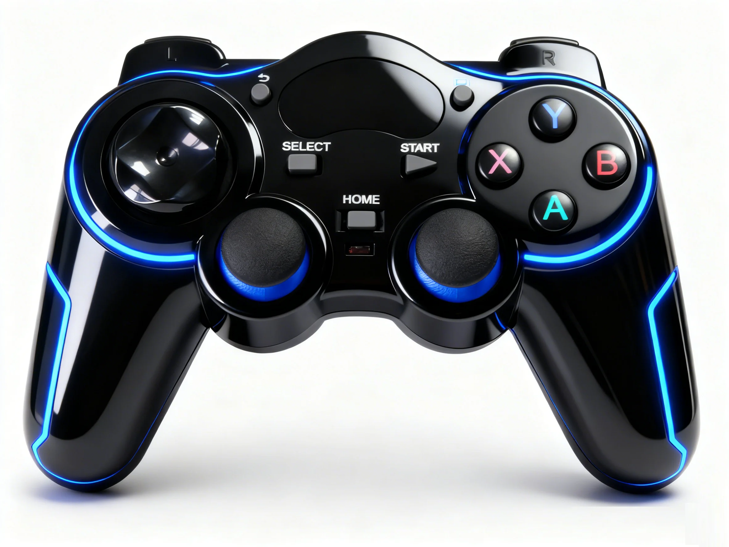 Controller Wireless Per PC E Telefono, Joystick Ergonomico Con Doppi Motori Di Vibrazione, Raggio 10m, Nero