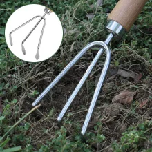 product 10 piece heavy duty stainless steel garden tool set manual includes detachable storage tote bag mini diy men women a one wood-5