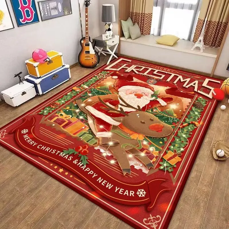 2023 Merry Christmas Modern 3d Printed Rugs And Carpet With Decoration ...