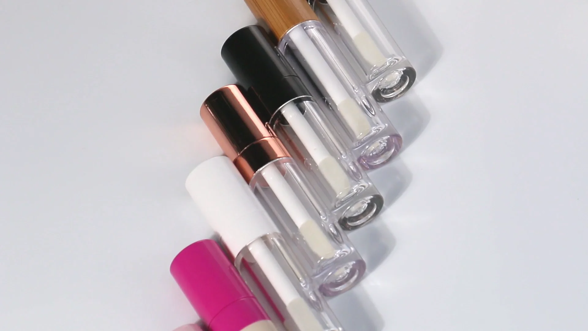 Empty Rose Gold Lip Gloss Tubes With Wands Plastic Liquid Lipstick ...