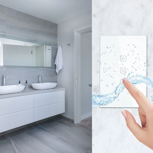 1/2/3 gang EU US tuya touch light smart switch WiFi ZigBee magnetic latching relay wall switch with alexa google home - ANKUX.COM