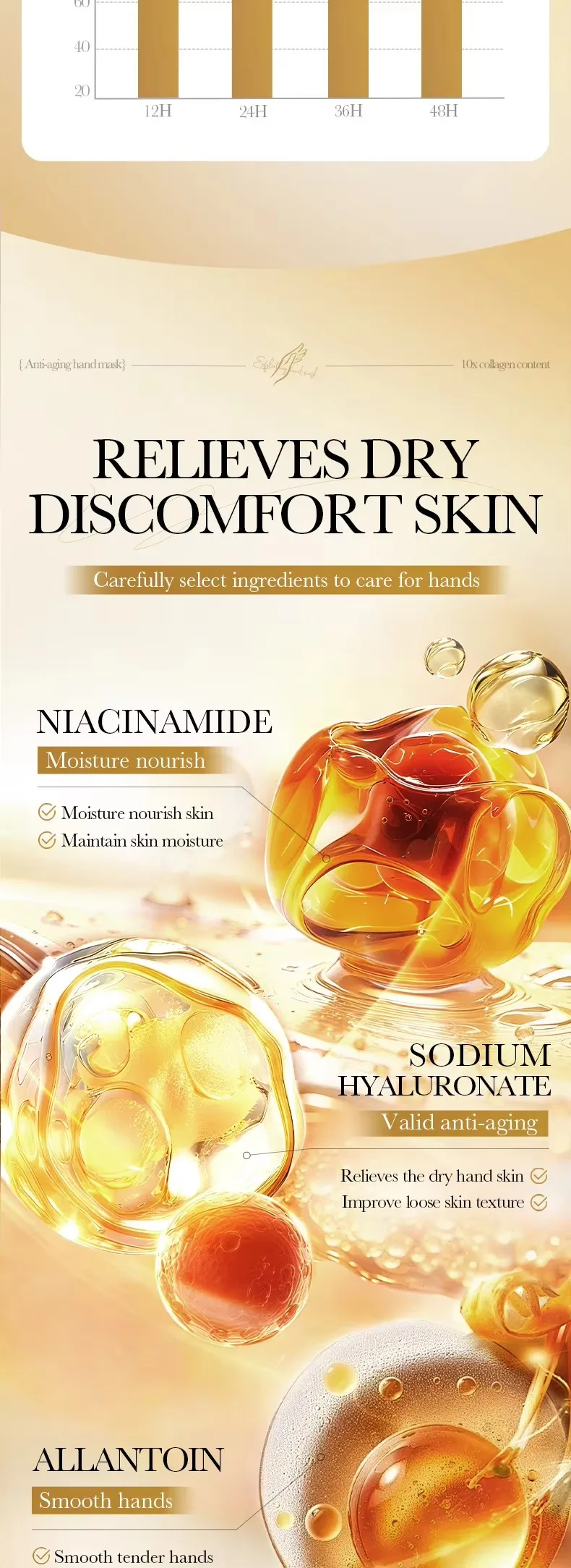 SADOER Collagen Hand Mask Gloves Anti-wrinkle Exfoliating Peeling Moisturizing Brightening Smooth Hand Sheet Mask Skin Care