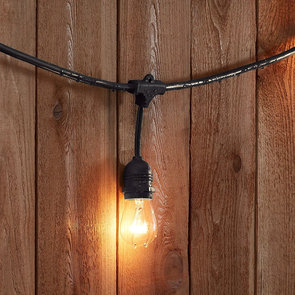 Bargain-Based Waterproof Vintage String Lights Warm White With S14 Bulbs 220V Backyard Decorative Hanging String Lights For Deco
