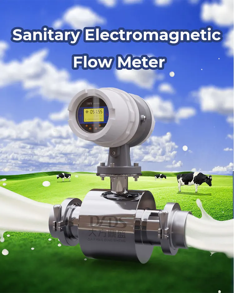 Thermocouple Probe Dn50 Flow Meter Food Grade Milk Flow