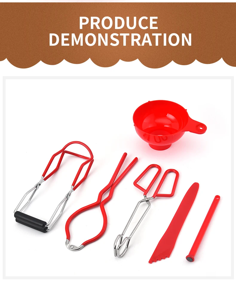 Good Quality 6 Pieces Metal Canning Tool Set Include Canning Tongs