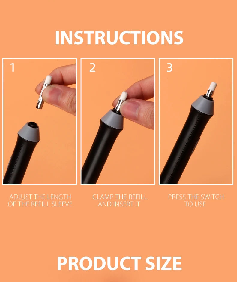 Tenwin 8302 School Office Stationery Items Electric Rubber Eraser For Kids Sketch Dedicated