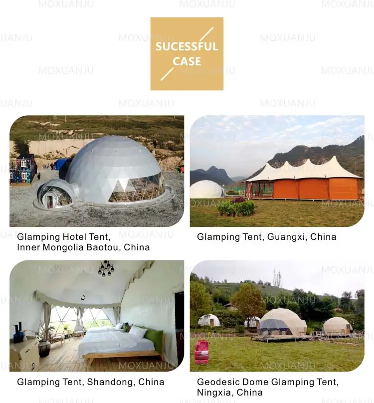 Sunshade Rainproof Resort Park Hotel Popular Luxury Safari Tent for Sightseeing Stand