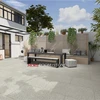 grey ceramic concrete tiles for terraces outdoor floor