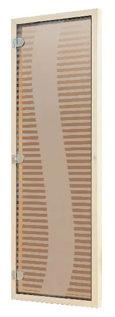 Superior brown colour Glass Sauna Doors with hemlock frame(KD-7001)