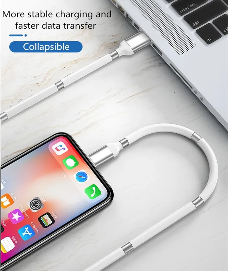 Hot Sell For iphone/ andriod/type c SuperCalla Magnetic Portable Self-Winding USB Charging Data Cable - ANKUX.COM