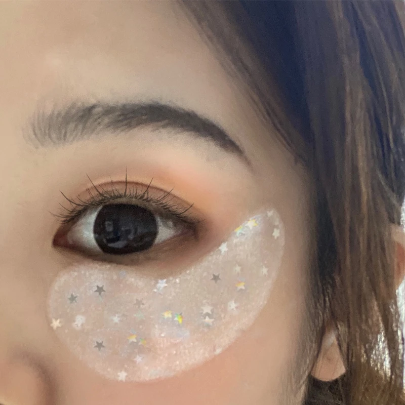 Organic Eye Patches Hydrogel Collagen Star Sparkles Glitter Under Eye
