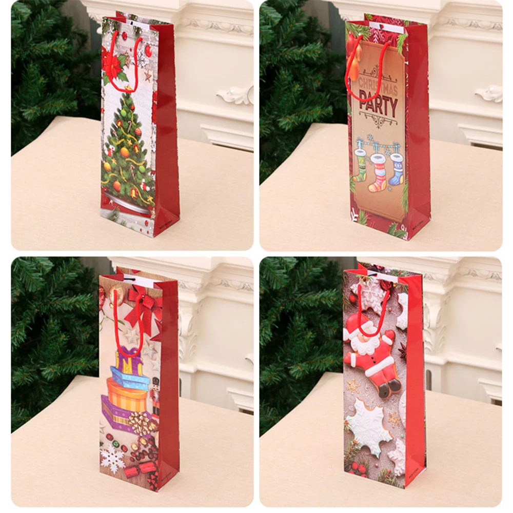 Wholesale Christmas Kraft Wine Paper Bag Christmas Buy Christmas Wine