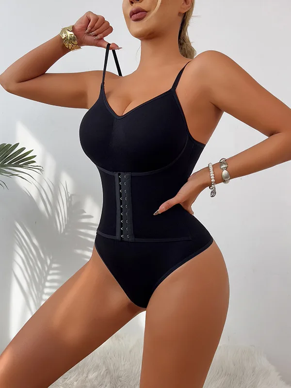 HKRXEC Open-Bust Side-Buckle Shaping Bodysuit Brief