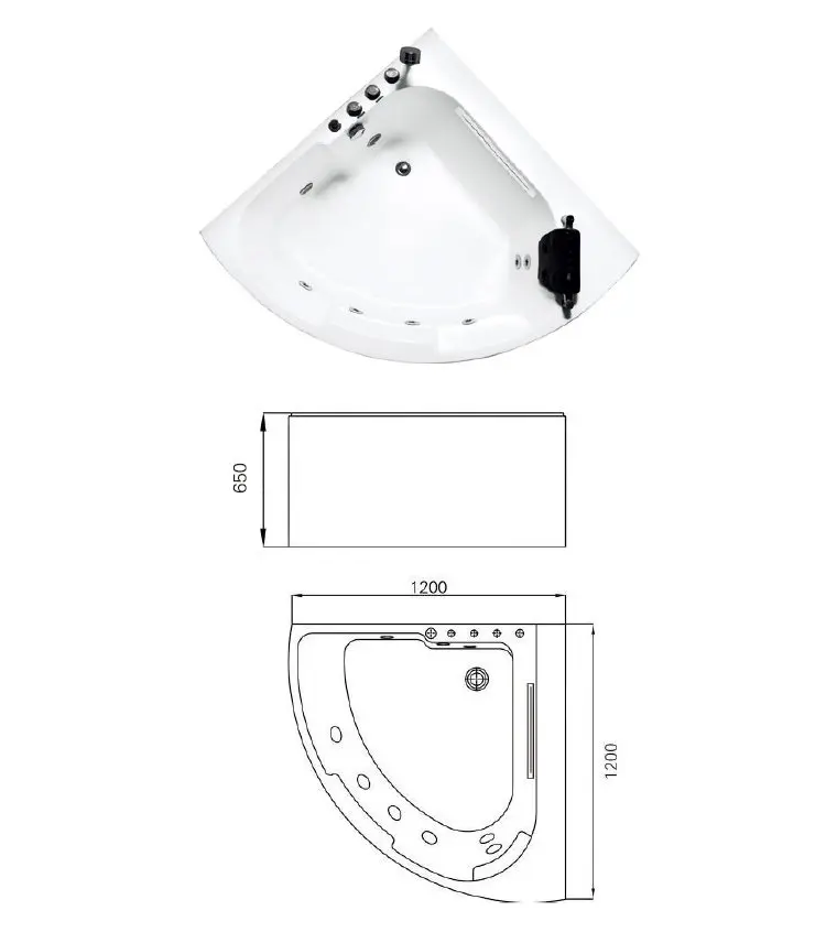 Kamali M3012 cheap ssww whirlpool spa massage chinese foshan natural marble standing triangle bathtub