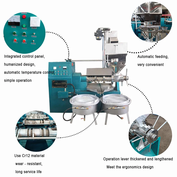 100-150kg/h olive peanut soybean sesame automatic screw palm oil press machine line
