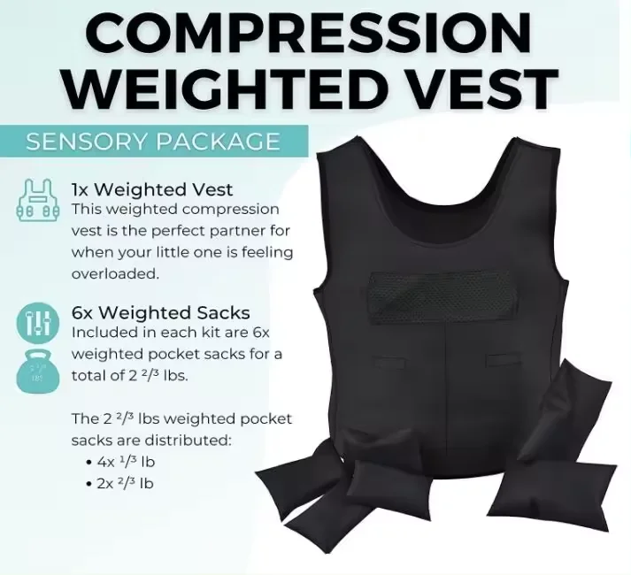 Sensory Compression Vest For Kids With Autism Weighted Vest Overload