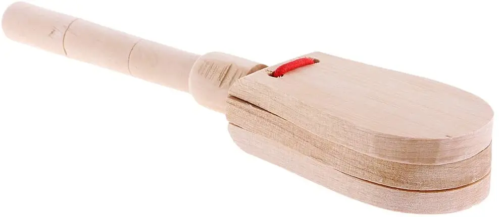 gelsonlab hs-g8 wooden long handled castanet,clapper, clacker