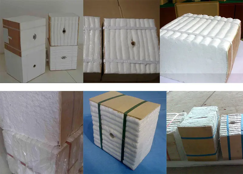 Refractory anchor ceramic fire blanket for furnace wall insulation