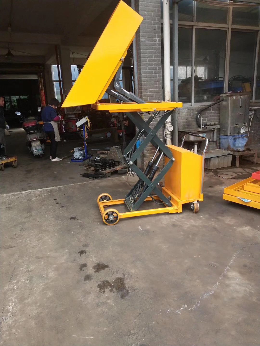 Hand Push Mobile Hydraulic Scissor Lift Table Cart - Buy Hydraulic ...