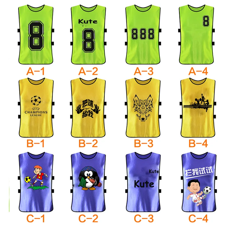 Toptie TOPTIE Number 1 to 24 Basketball Scrimmage Team Jerseys Nylon Mesh  Lightweight Soccer Training Vests