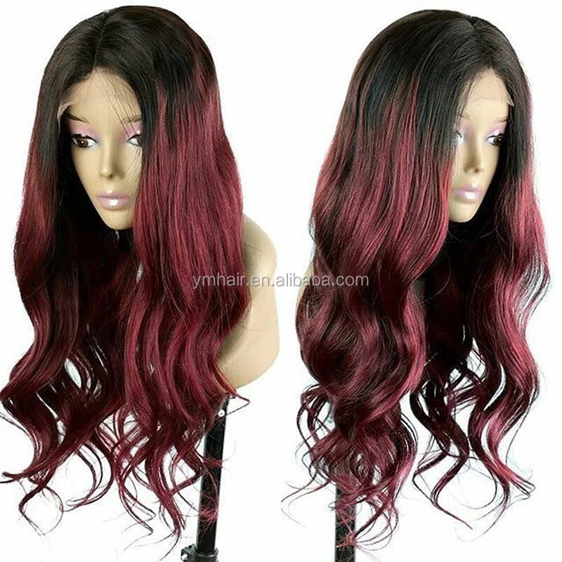 Perruques Bresiliennes En Cheveux Naturels Pour Bebe Couleur Bordeaux Ombre 1b 99j Perruque En Dentelle Pre Epilee Perruques Complete Body Wave Buy Perruques De Cheveux Humains Perruques De Cheveux Humains Bresiliens Perruque De Dentelle Pleine De