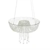 Faux Crystal Chandelier Style Drape Suspended Cake Swing for Wedding Party Decoration