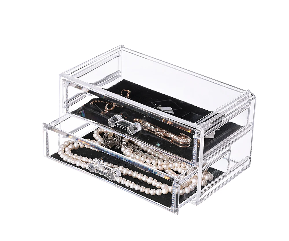 acrylic case makeup organizer cosmetic desk organizer