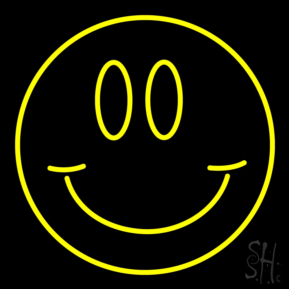 Smile face icon neon sign smile letters LED neon light  for sale